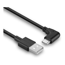 LINDY USB 2.0 A ir C tipo kabelis, 90° kampu 0,5m