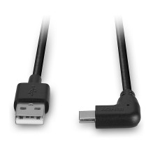 LINDY USB 2.0 A ir C tipo kabelis, 90° kampu 0,5m