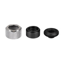 K Thermaltake Pacific C-PRO G1 4 PETG Tube 16mm OD Compression Chrome Chrome