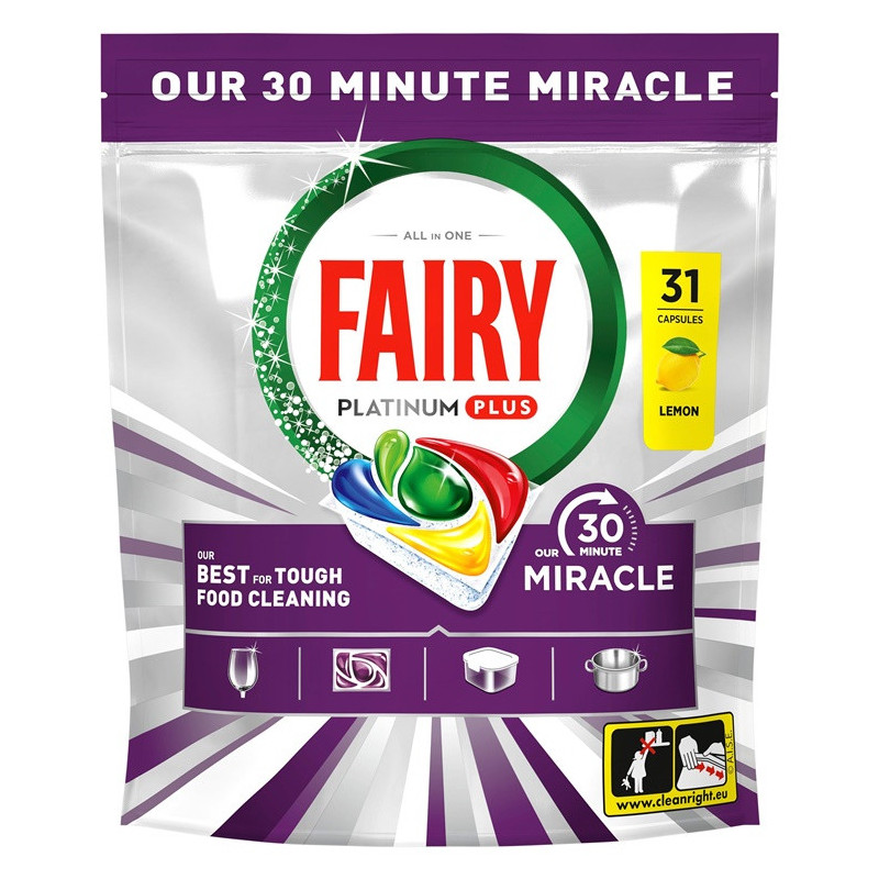 Dishwasher capsules Fairy PLAT+ Lemon MM, 31 pcs.