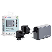Verbatim GaN-Ladegert 240W, 1x USB-A, 3x USB-C (grau, PD 3.0, QC 3.0 ) Verbatim GaN-Ladegert 240W, 1x USB-A, 3x USB-C (grau, PD 3.0, QC 3.0 )