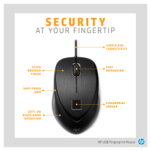 HP Fingerprint Mouse laser 3 buttons wired USB for Elite x2, EliteBook 735 G6, Mobile Thin Client mt HP Fingerprint Mouse laser 3 buttons wired USB for Elite x2, EliteBook 735 G6, Mobile Thin Client mt
