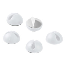 Goobay Kabelių tvarkymo sistema stalui - 5er-Pack, balta Goobay Kabelių tvarkymo sistema stalui - 5er-Pack, balta