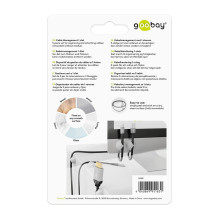 Goobay Kabelių tvarkymo sistema stalui - 5er-Pack, balta Goobay Kabelių tvarkymo sistema stalui - 5er-Pack, balta