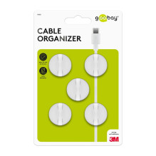 Goobay Kabelių tvarkymo sistema stalui - 5er-Pack, balta Goobay Kabelių tvarkymo sistema stalui - 5er-Pack, balta