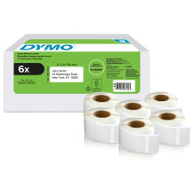 DYMO ® Originali etiketė, skirta „LabelWriter™“, ekonominė pakuotė, grąžinama – balta – su ilgalaikiu lipduku, 6 x 500 e DYMO ® Originali etiketė, skirta „LabelWriter™“, ekonominė pakuotė, grąžinama – balta – su ilgalaikiu lipduku, 6 x 500 e