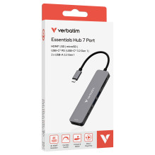 D VERBATIM USB-C Essentials Multiport Hub 7 Anschlüsse D VERBATIM USB-C Essentials Multiport Hub 7 Anschlüsse