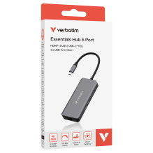 D Verbatim USB-C Essentials Multi- Port šakotuvas 6 Port su RJ45 32157 D Verbatim USB-C Essentials Multi- Port šakotuvas 6 Port su RJ45 32157