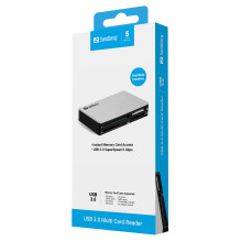 SANDBERG USB 3.0 Kelių kortelių skaitytuvas SD XD MS CF MMC T-Flash Micro SD M2 50 cm USB 3.0 Kabel im Lieferumfang SANDBERG USB 3.0 Kelių kortelių skaitytuvas SD XD MS CF MMC T-Flash Micro SD M2 50 cm USB 3.0 Kabel im Lieferumfang