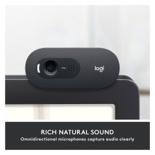 Logitech C505 HD internetinė kamera 1280 x 720 pikselių USB juoda (960-001363)