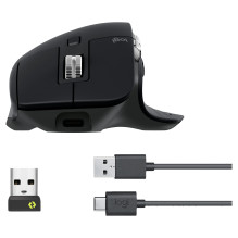 Logitech MX Master 3S Performance Wireless Mouse - Maus - Bluetooth, 2,4 GHz - Logitech Logi Bolt USB-Receiver - Schwarz Logitech MX Master 3S Performance Wireless Mouse - Maus - Bluetooth, 2,4 GHz - Logitech Logi Bolt USB-Receiver - Schwarz