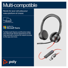 HP Poly „Blackwire 8225“ stereofoninės ausinės, dedamos į ausis HP Poly „Blackwire 8225“ stereofoninės ausinės, dedamos į ausis