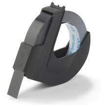 Dymo 3D Reljefinė juosta 9 mm x 3 m blizgi juoda plastikinė Dymo 3D Reljefinė juosta 9 mm x 3 m blizgi juoda plastikinė