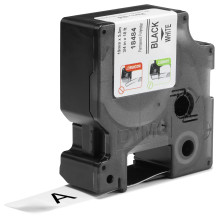 DYMO Rhino Juostos poliai. 19mmx5.5m juoda ir balta