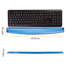 Fellowes Tastatur-Handgelenkauflage Crystal Gel blau