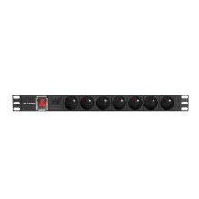 Ilgiklis - Lanberg PDU 1U 16A 7x230V 2m Juoda Ilgiklis - Lanberg PDU 1U 16A 7x230V 2m Juoda