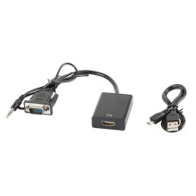 Vaizdo Kabelio Adapteris - Lanberg Ad-0021-bk 0.2m HDMI į VGA Adapteris Juodas