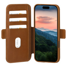 dbramante1928 Copenhagen - Flip-Hlle fr Mobiltelefon - genarbtes Leder - Hellbraun - fr Apple iPhone 17 Pro Max