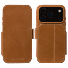 dbramante1928 Copenhagen - Flip-Hlle fr Mobiltelefon - genarbtes Leder - Hellbraun - fr Apple iPhone 17 Pro Max