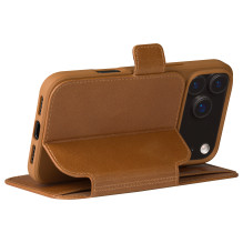 dbramante1928 Copenhagen - Flip-Hlle fr Mobiltelefon - genarbtes Leder - Hellbraun - fr Apple iPhone 17 Pro Max