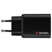 Verbatim „GaN III Essentials“ įkroviklis 3 Port 65W USB-A / C, juodas Verbatim „GaN III Essentials“ įkroviklis 3 Port 65W USB-A / C, juodas