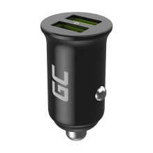 Green Cell GC CADM-GC-36AA - USB įkroviklis 36 W 2x USB-A, juodas