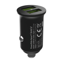 Green Cell GC CADM-GC-36AA - USB įkroviklis 36 W 2x USB-A, juodas