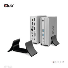 Club3D 4K Charging Dock USB-C - 6xUSB3 / DP / 2xHDMI / VGA / LAN 120W mažmeninė prekyba