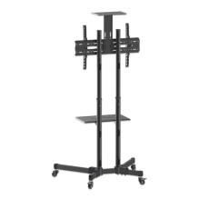 Manhattan TV & Monitor Mount, Trolley Stand, 1 screen, Screen Sizes: 37-65", Black, VESA 200x200 to 600x400mm, Manhattan TV & Monitor Mount, Trolley Stand, 1 screen, Screen Sizes: 37-65", Black, VESA 200x200 to 600x400mm,