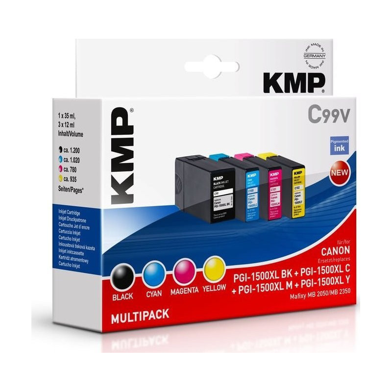 KMP cartridge Canon PGI1500XLY Multipack 780-1200S. Compatible with C99V