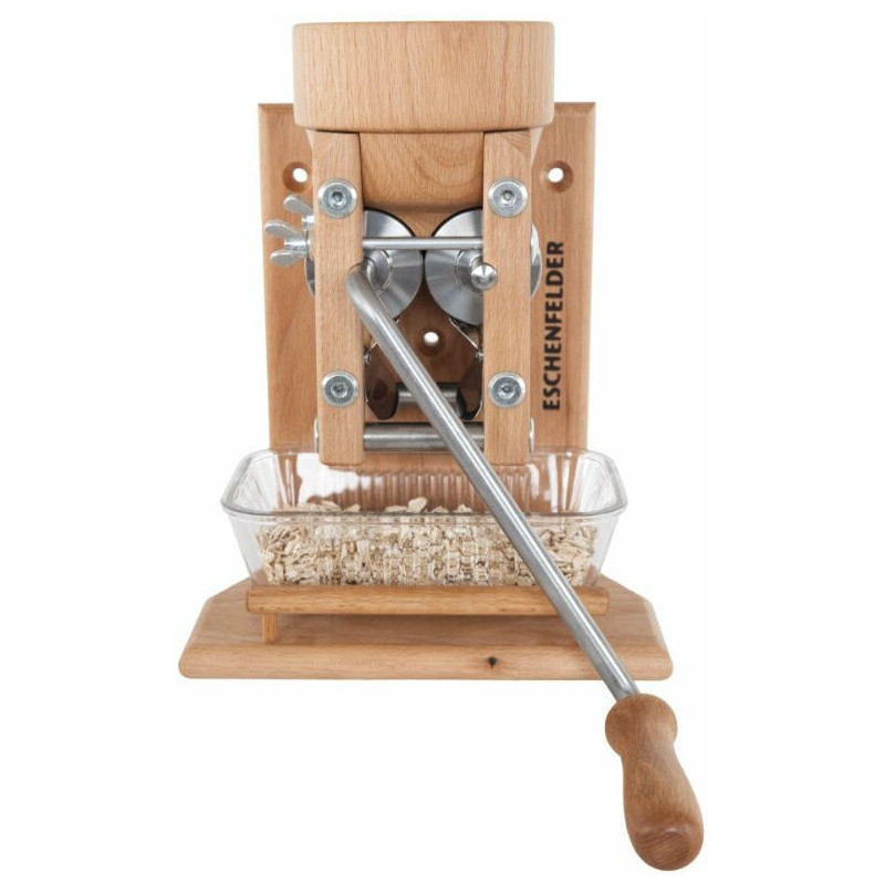 Royal Catering wall-mounted coffee bean grinder with wooden bowl Eschenfelder