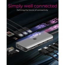 Prijungimo stotis IB-DK4061-CPD 12w1,2xHDMI, PD 100W Prijungimo stotis IB-DK4061-CPD 12w1,2xHDMI, PD 100W