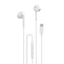 Dudao Dudao X3C In-Ear Wired USB-C Headphones 1.2m - White White
