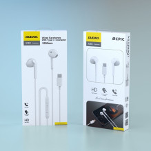 Dudao Dudao X3C In-Ear Wired USB-C Headphones 1.2m - White White Dudao Dudao X3C In-Ear Wired USB-C Headphones 1.2m - White White