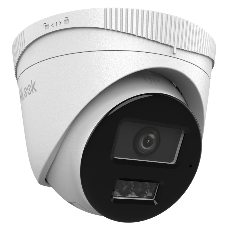 „HiLook“ kupolinė kamera IPC-T240HA-LU F2.8 (balta, 4 MP, 30 m IR, 30 m LED, hibridinis apšvietimas)