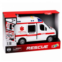 LEAN Toys Ambulance Stretcher Drive Lights Sounds White 1:10 LEAN Toys Ambulance Stretcher Drive Lights Sounds White 1:10