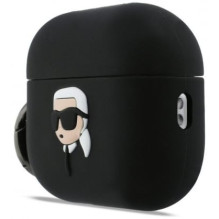 Karl Lagerfeld Silicone Karl Head 3D Apple AirPods Pro 3 Black
