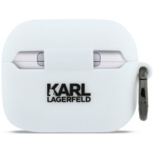 Karl Lagerfeld Silicone Karl Head 3D Apple AirPods Pro 3 White