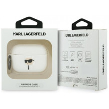 Karl Lagerfeld Silicone Karl Head 3D Apple AirPods Pro 3 White