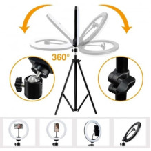 Riff 36cm LED Light Ring 13W with Smartphone holder + remote Riff 36cm LED Light Ring 13W with Smartphone holder + remote