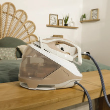 „Tefal Pro Express Eco GV9E22E0“ garų lygintuvas, 2200 W, 1,8 l, „Durilium AirGlide Autoclean“ padas, smėlio spalvos, ba „Tefal Pro Express Eco GV9E22E0“ garų lygintuvas, 2200 W, 1,8 l, „Durilium AirGlide Autoclean“ padas, smėlio spalvos, ba