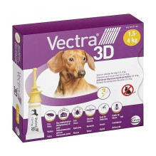 CEVA Vectra 3D (1,5-4kg) - anti-parasite drops for dogs - 3 x 0,8ml CEVA Vectra 3D (1,5-4kg) - anti-parasite drops for dogs - 3 x 0,8ml