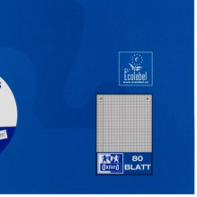 OXFORD Collegeblock Schule kariert DIN A4 Innenrand - 80 Blatt