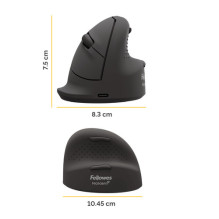 Fellowes BREYTA Plus Vertical Wireless Mouse Medium Right Black