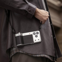 Telefono fotoaparato rankena - PGYTECH Retrova rankenos rinkinys, skirtas iPhone 17 Pro, grafito juodos spalvos