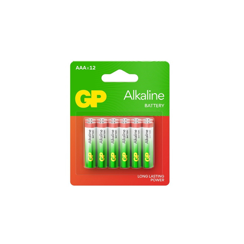 BATTERIES GP RED AAA / LR03 1.5V 12PCS