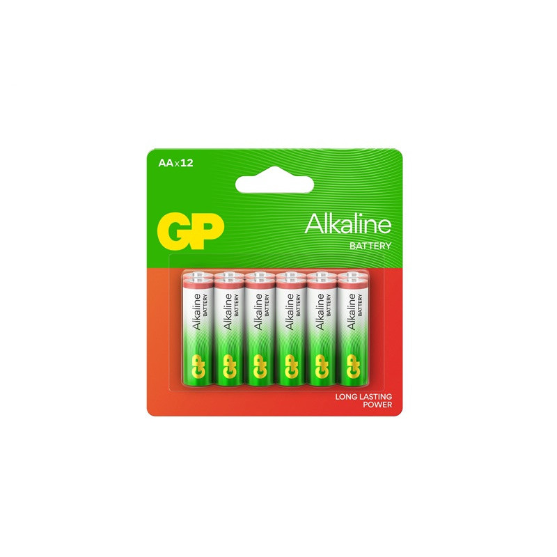 BATTERIES GP RED AA / LR06 1.5V 12PCS
