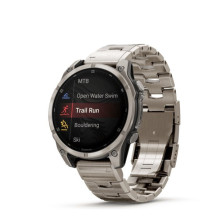 „Garmin Fenix 8“ 3,56 cm (1,4 colio) AMOLED 47 mm Skaitmeninis 454 x 454 pikselių Jutiklinis ekranas Titano Wi-Fi GPS (p