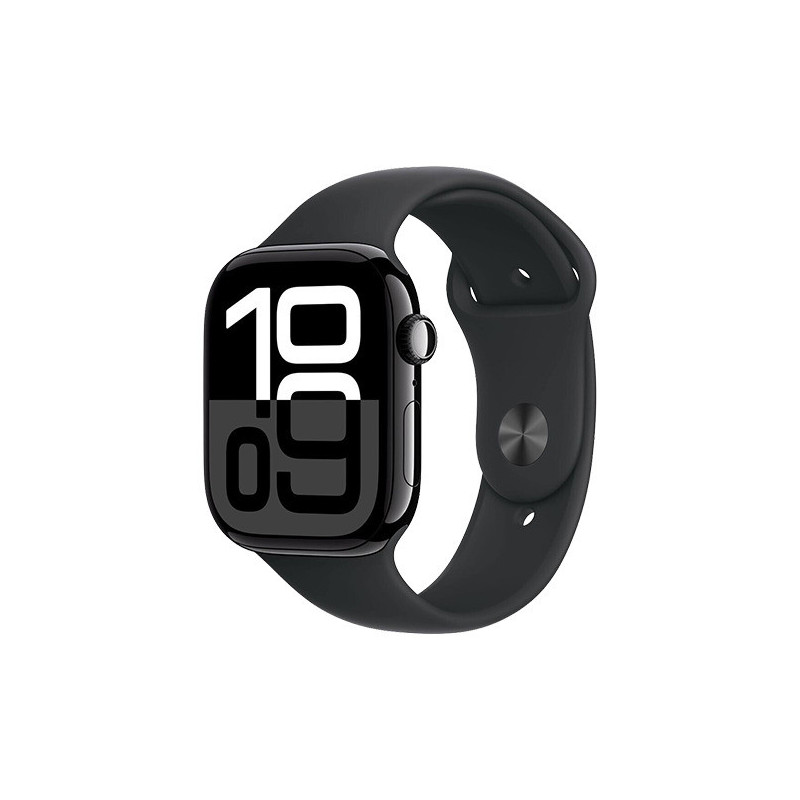 Watch Apple Watch Series 10 (2024) LTE 46mm Jet Black Aluminium Case with Sport Band - Black