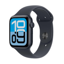 Apple Watch SE 3 GPS + Cellular 44mm Midnight aliuminio korpusas su Midnight sportine apyranke - M / L